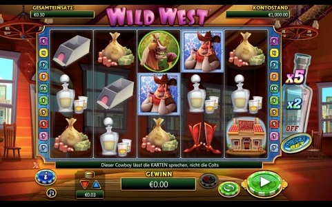 Wild West Slot Spieloberfl&auml;che
